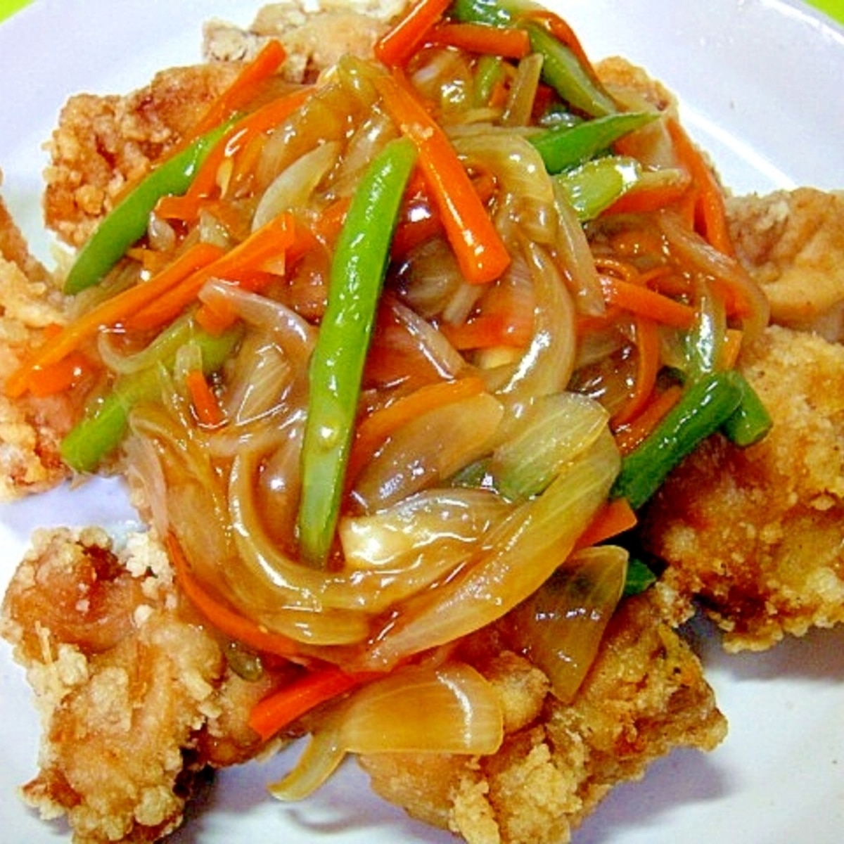 鶏から揚げの甘酢野菜あんかけ レシピ 作り方 By Mint74 楽天レシピ 鶏から揚げの甘酢野菜あんかけ レシピ 作り方 By Mint74 楽天レシピ